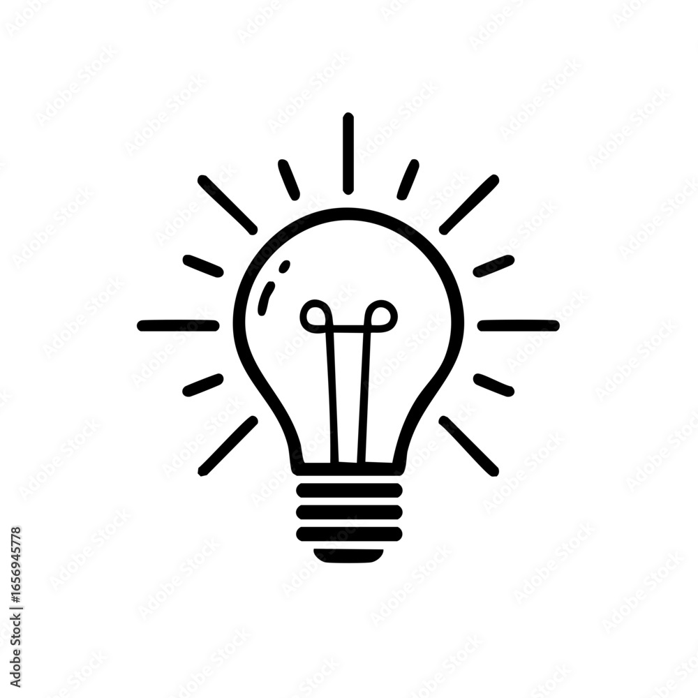 A symbolic illustration of a shining light bulb representing idea, with a sense of creativity and innovation. The light bulb illuminates, depicting an innovative idea A symbolic illustration of a shining light bulb representing idea, with a sense of creativity and innovation. The light bulb illuminates, depicting an innovative idea