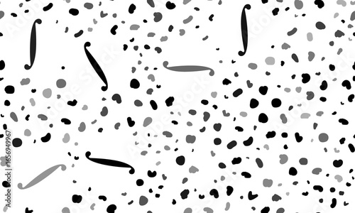 Abstract seamless pattern with integral symbols. Creative leopard backdrop. Illustration on transparent background