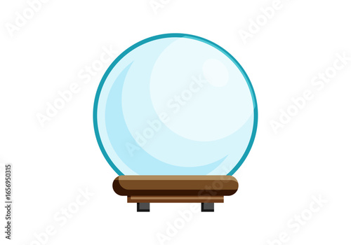 Bola de cristal de adivinación en fondo blanco