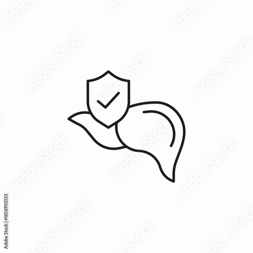 liver protection approved icon sign vector