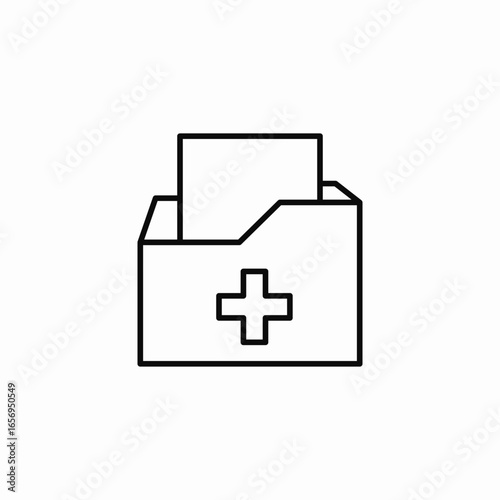 medical folder document icon sign vector