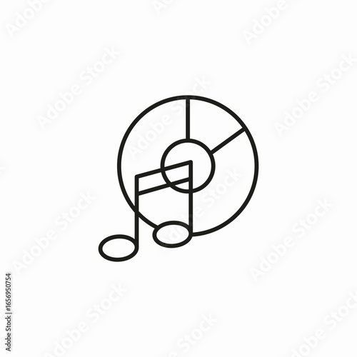 musical notes chart icon sign vector