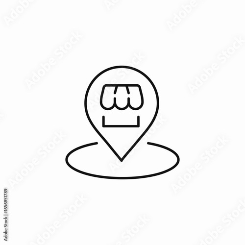 store location pin icon sign vector