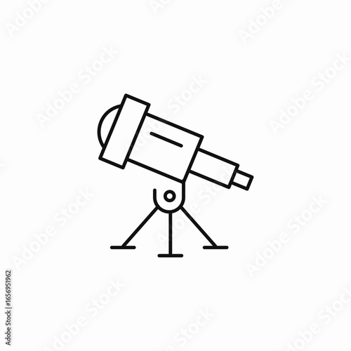 telescope tripod astronomy icon sign vector