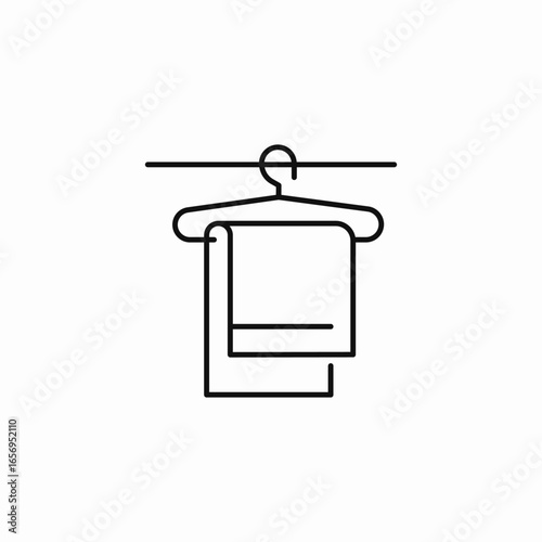 towel on hanger icon sign vector