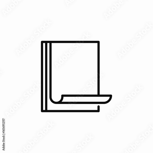 turning page book icon sign vector
