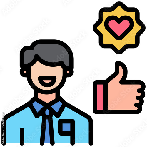 good attitude  icon isolated on white background. vector illustration icon for self improvement