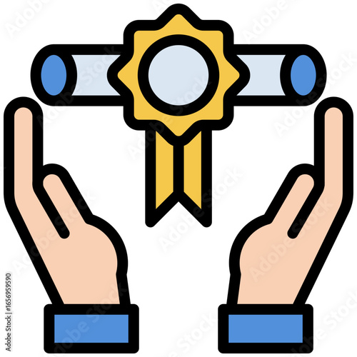 achievement  icon isolated on white background. vector illustration icon for self improvement