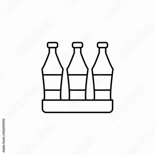 bottled drinks icon sign vector