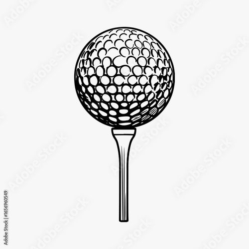 Golf Ball Icon Back Element Set, Golf Vector Graphic, Golf Ball Symbol Sign Illustration Silhouette Design