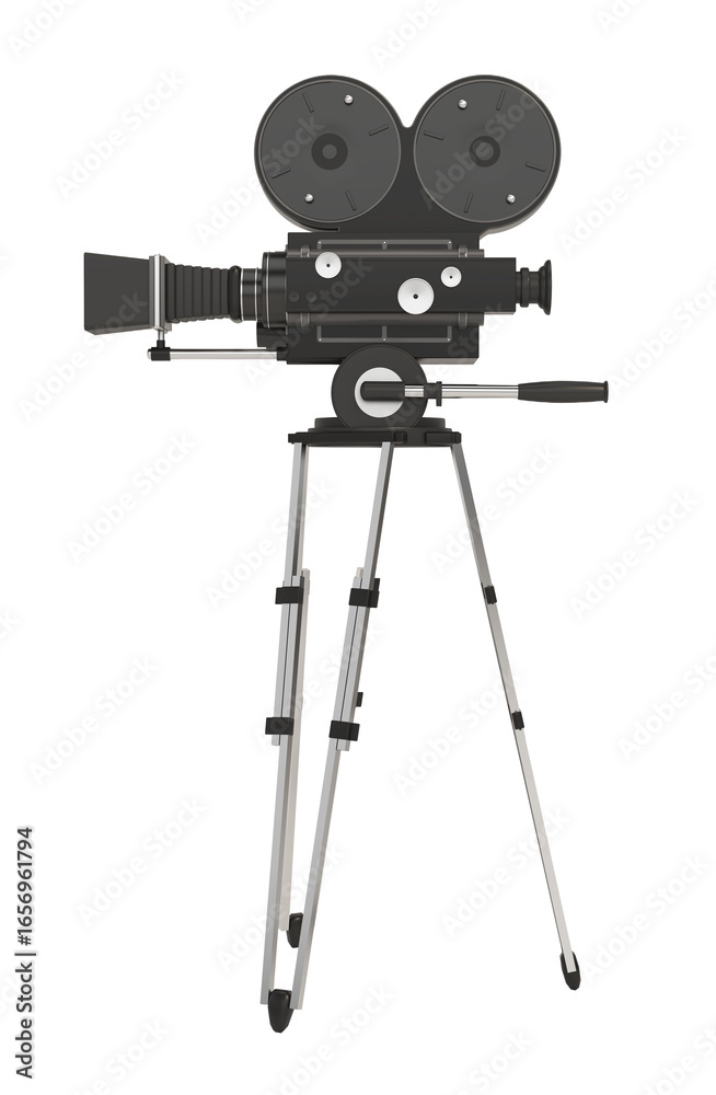 Obraz premium Retro film camera isolated on transparent background. 3D illustration