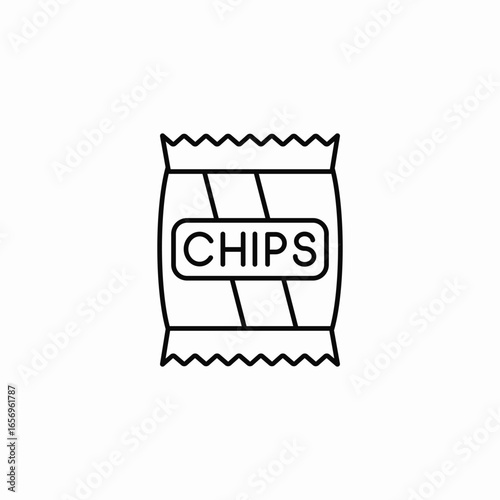 potato chips icon sign vector