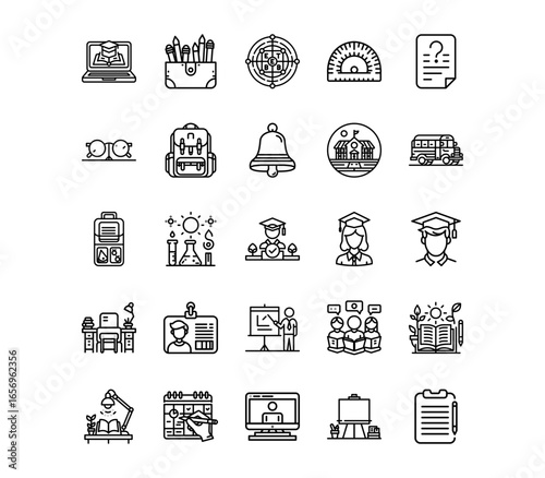Education Line Icons
