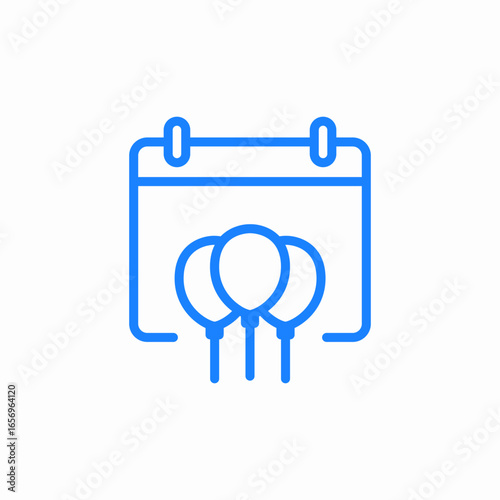 celebration baloons day icon sign vector