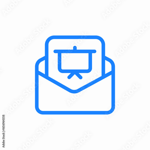 email presentation icon sign vector
