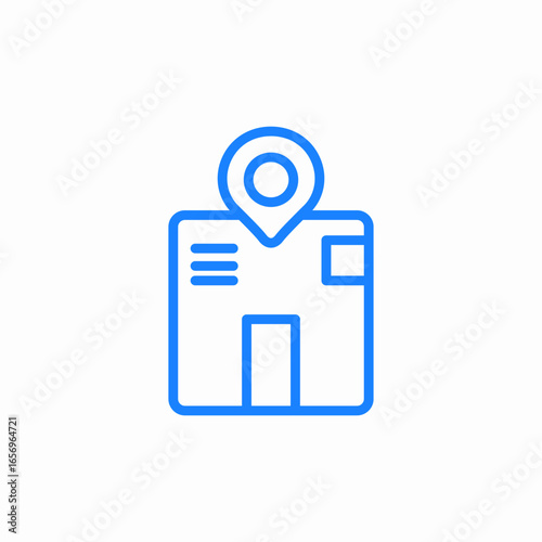 location building icon sign vector