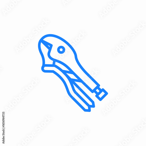 locking pliers icon sign vector