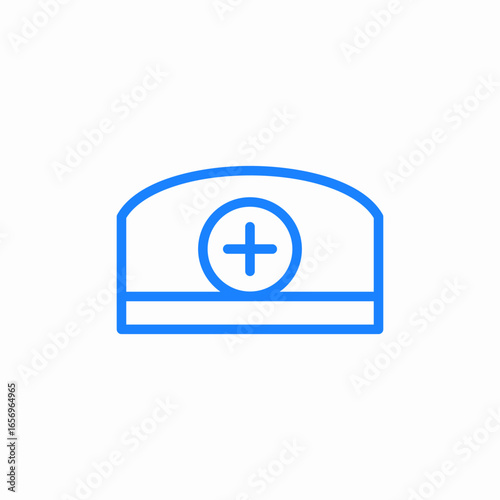 nurse cap icon sign vector