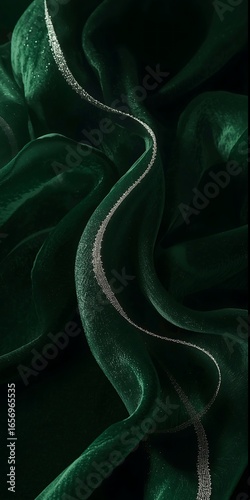 A luxurious and elegant dark green velvet fabric with a soft, smooth texture, perfect for creating a rich and sophisticated background or design element