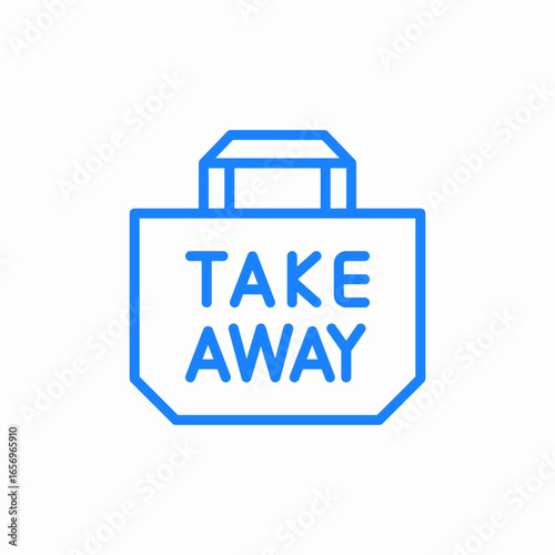 take away icon sign vector