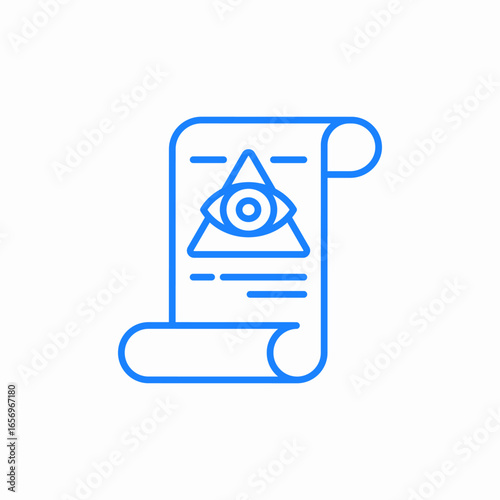 ancient scroll icon sign vector