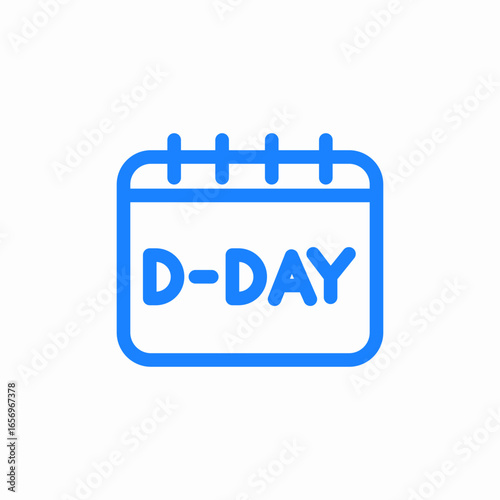 calendar d day icon sign vector