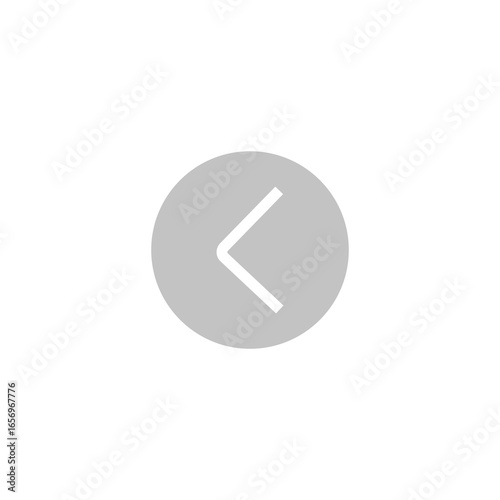 Free Download A minimalist graphic featuring a solid gray circle containing a clean white arrow pointing to the left. - GFXLoad