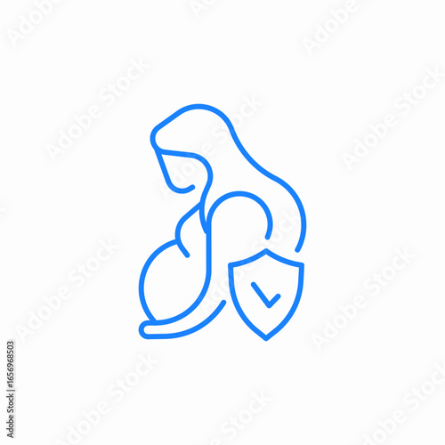 pregnancy safety icon sign vector