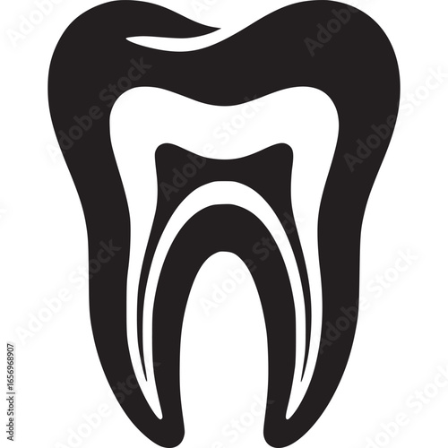 Vector art of tooth anatomy illustration