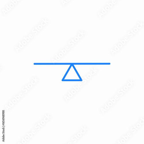simple balanced scales icon sign vector