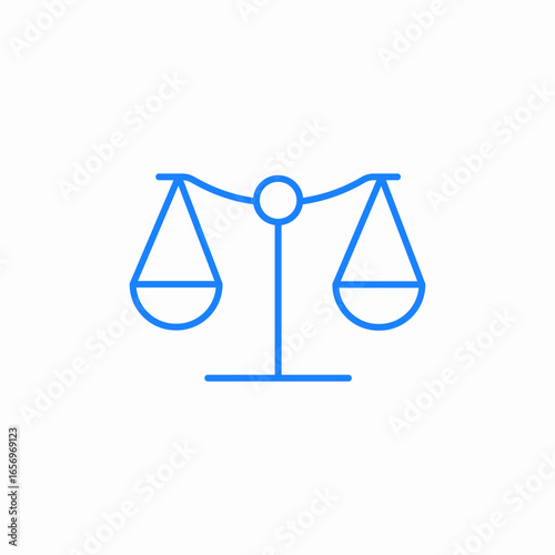 traditional scales with balanced pans balance equality justice equilibrium icon sign vector