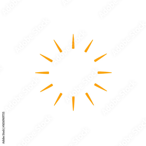 Photo of illustration of a sun isolated on transparent background