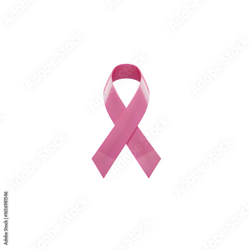 Pink Cancer Ribbon 3D PNG – Awareness Symbol Isolated on Transparent Background PNG for Health Campaigns & Charity Design