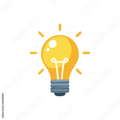 Lightbulb Illustrative Graphic Depicting a Bright Idea or Innovation Concept