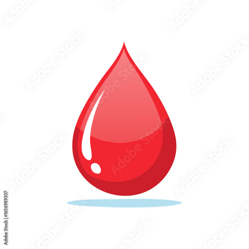 Red Blood Drop Graphic Medicine Concept Illustration Healthcare Donation