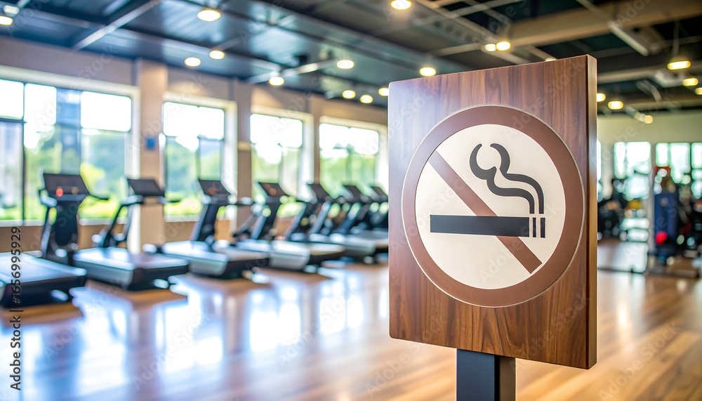 Fototapeta premium Gym no smoking sign