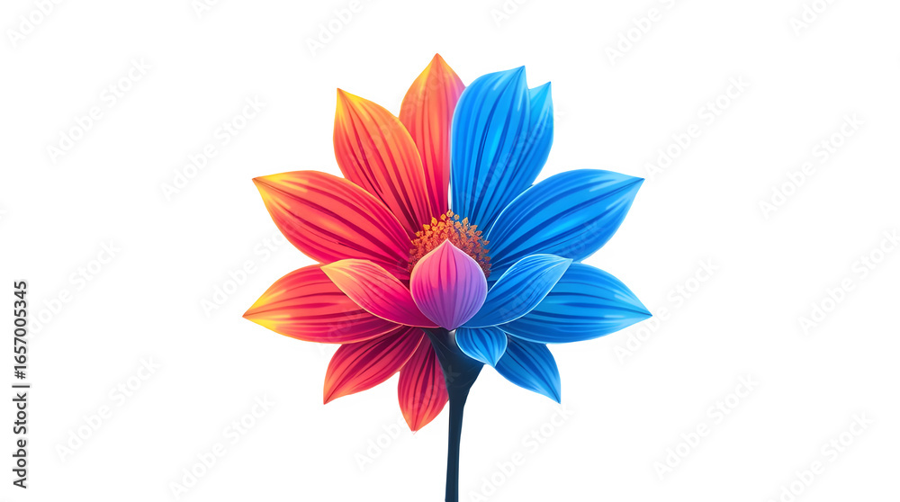 Fototapeta premium colorful flower isolated on white background