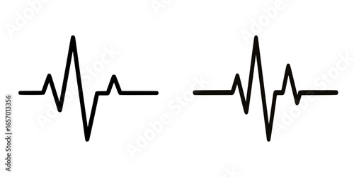 Heartbeat Pulse Line Icons