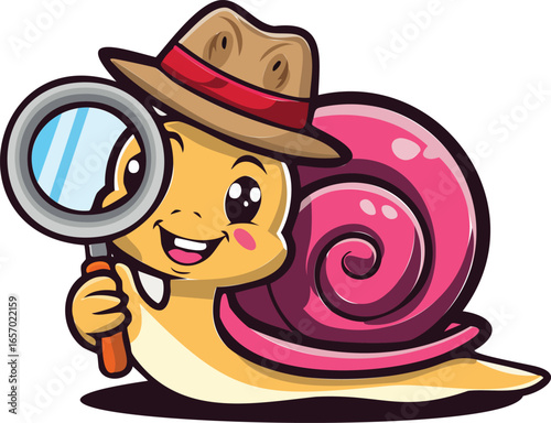 The Snail Detective: A Playful Mascot on a Mission
