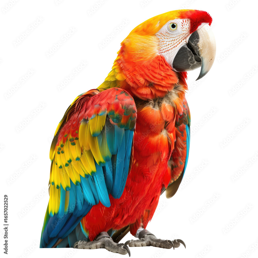 Obraz premium Vibrant parrot in profile, showcasing colorful plumage