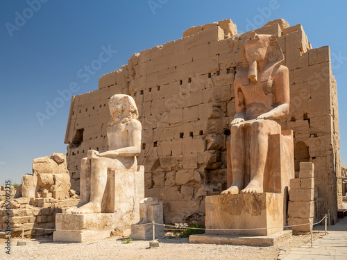 The Karnak Temple complex, a major ancient Egyptian landmark and historical site in Luxor