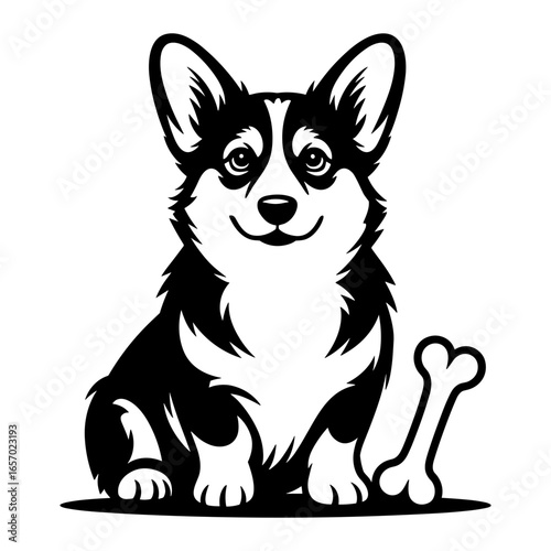 Corgi Sitting