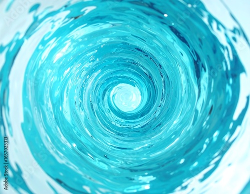 Abstract swirling water vortex