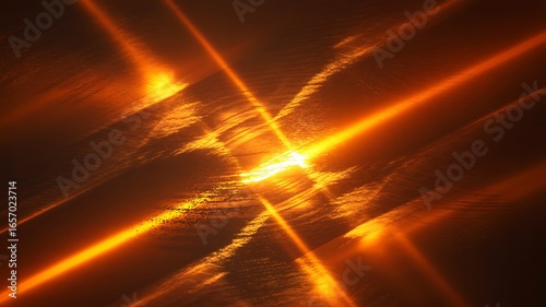 Abstract Orange Light Rays Streaking Across Textured Dark Background image photo