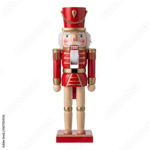Bild auf Leinwand Classic red Christmas nutcracker soldier decoration