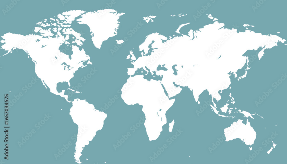 Obraz premium World map. Grey modern vector map. Silhouette map. 