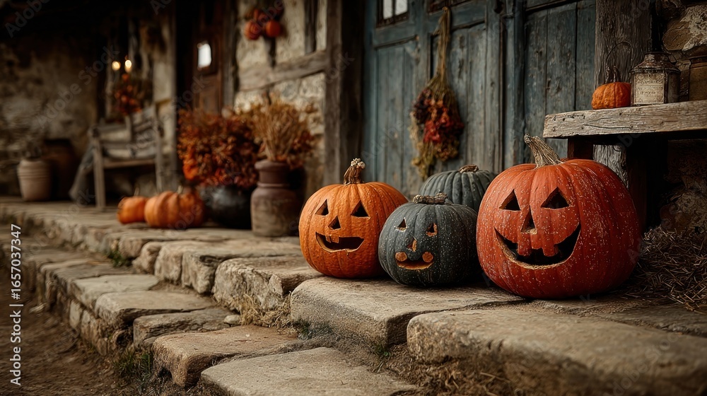 Obraz premium Assorted Halloween pumpkins