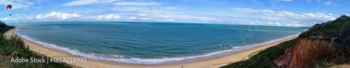 Panoramic view of Parracho Beach in Arraial D'ajuda, Bahia, Brazil