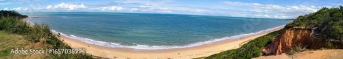 Panoramic view of Parracho Beach in Arraial D'ajuda, Bahia, Brazil