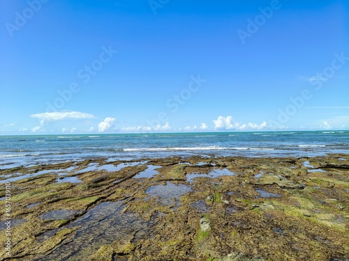 Beach with coral reefs in Arraial D'ajuda, Bahia, Brazil